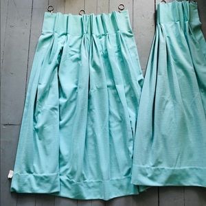 Aqua/Seafoam Vintage Curtains (2 panels)
